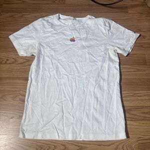 Apple Rainbow Shirt  Employee Exclusive Shirt Size Small Stains